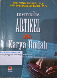 Image of Menulis artikel & karya ilmiah
